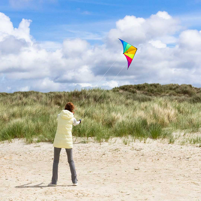 57" Delta Hawk - Neon Rainbow