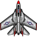 57" Ultra SuperSize Airplane Kite - F-14 Fighter Jet
