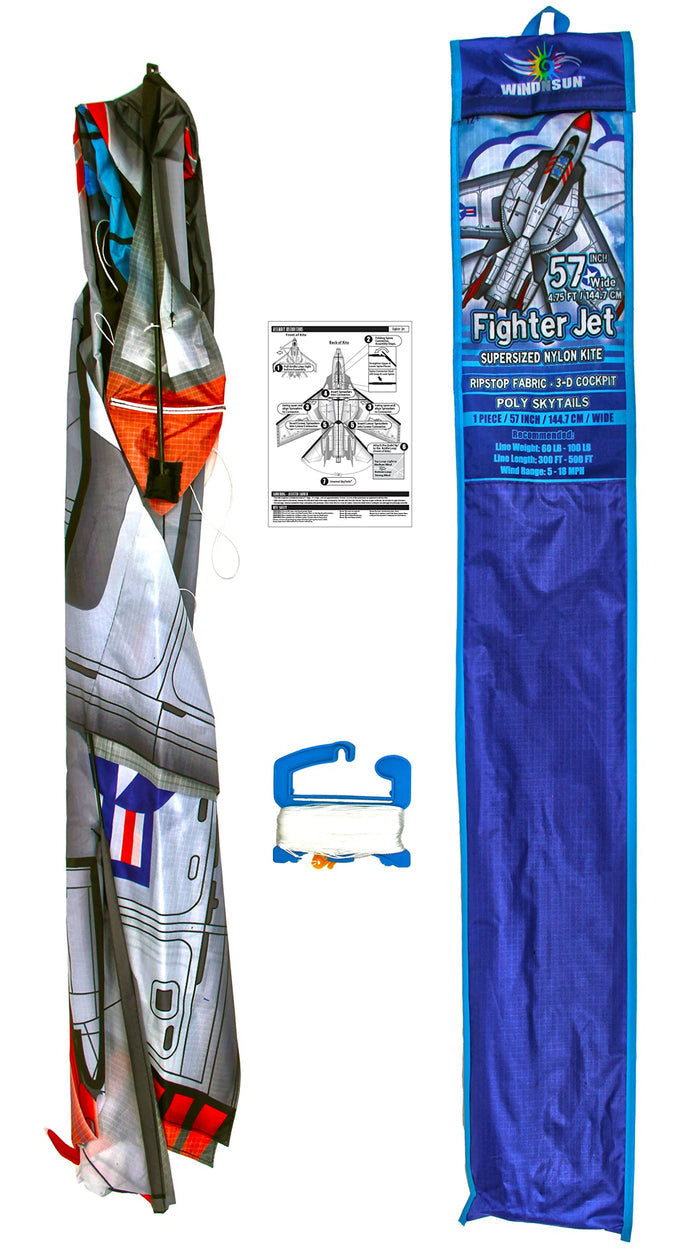 57" Ultra SuperSize Airplane Kite - F-14 Fighter Jet