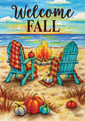 Beach Bonfire Welcome Fall Garden Flag - Kitty Hawk Kites Online Store