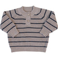 Brown + Charcoal Stripe Knit Sweater