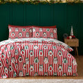 catherine-lansfield-christmas-vintage-striped-reversible-cotton-bedding-duvet-cover-set-red