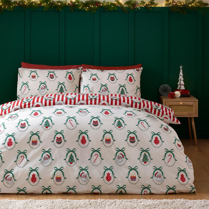 catherine-lansfield-christmas-vintage-striped-reversible-cotton-bedding-duvet-cover-set-red