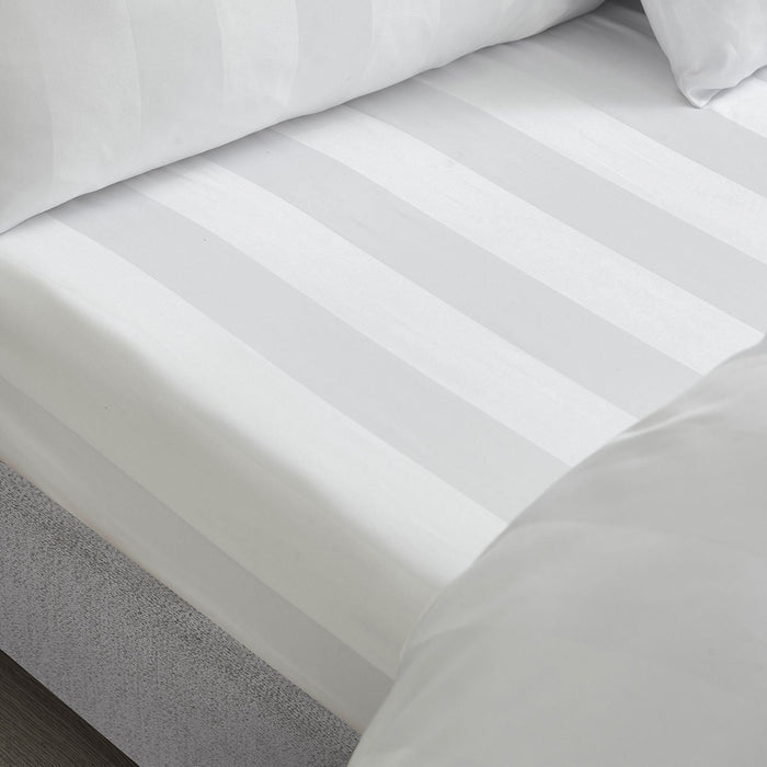 catherine-lansfield-so-soft-satin-stripe-white-fitted-sheet