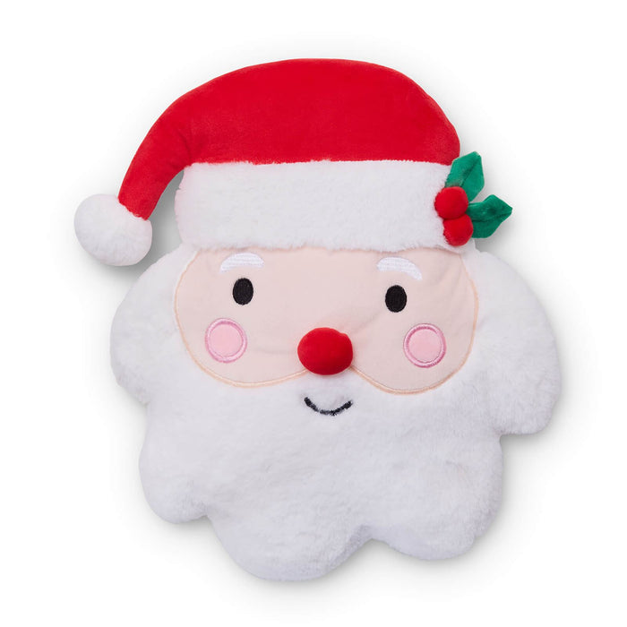 Christmas Santa 3D Shaped Cushion White