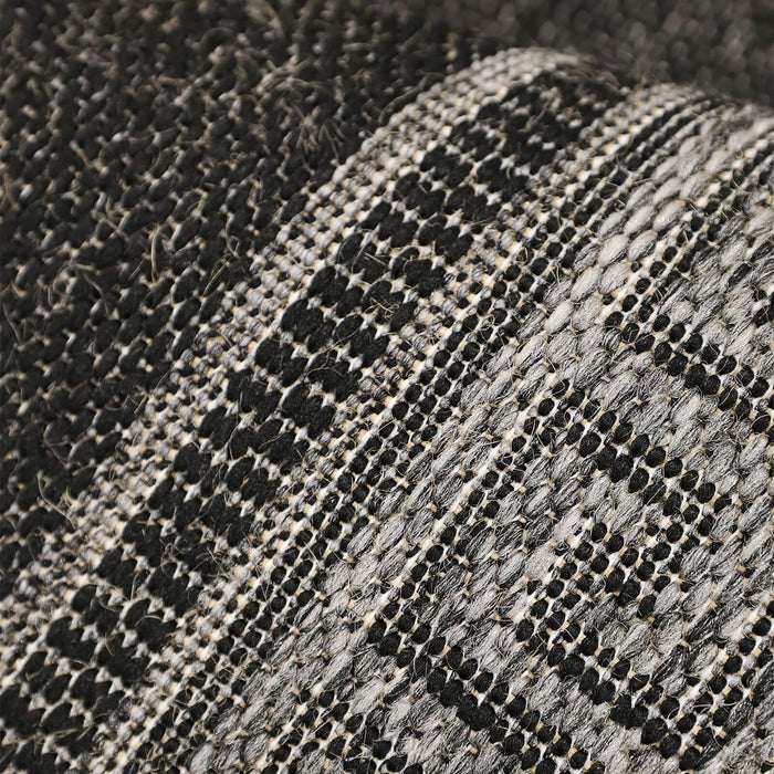 Flatweave Gel Greek Key New Black Rug