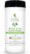 PURE AND NATURAL PET Flea & Tick Canine Wipes