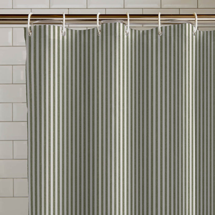 Timeless Stripe 180x180cm Shower Curtain Green